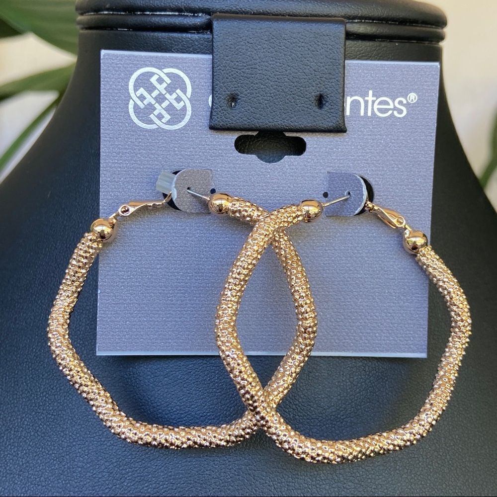 Hexagon Gold Hoops Daisy Fuentes Fashion Earrings $16ea / 3 for $25